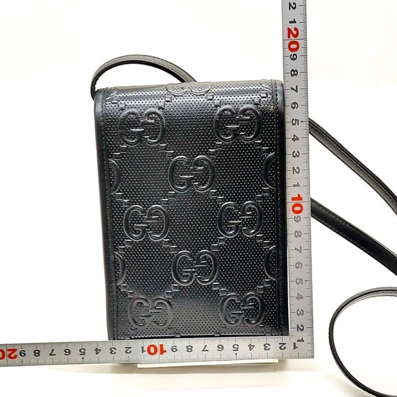 Gucci Shoulder Bag Black Leather mon-459-091025 - Picture 2 of 16